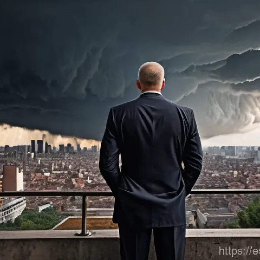우크라이나 정치 구조 - **The Steadfast Captain Amidst the Storm's Embrace**
    A powerful and determined male figure, repr...